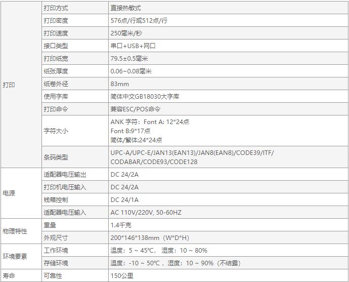 佳博S-L253詳細參數